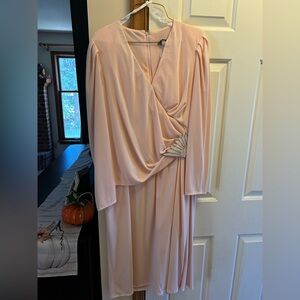 Vintage Elegant Peach Women's Dress